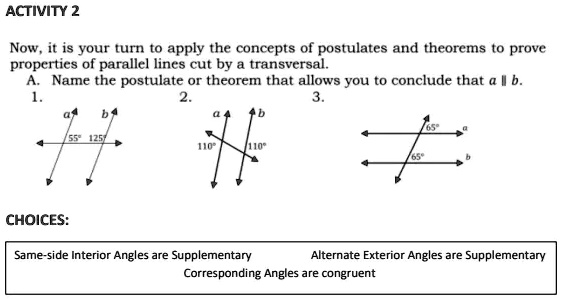 Solved: Now, It Is Your Turn To Apply The Concepts Of Postulates And 