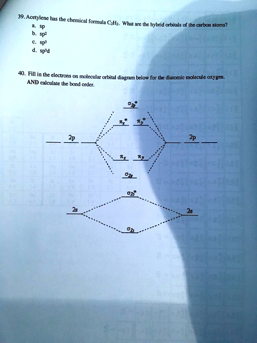 SOLVED 39. Acetylene has the chemical formula C2H2. What are the