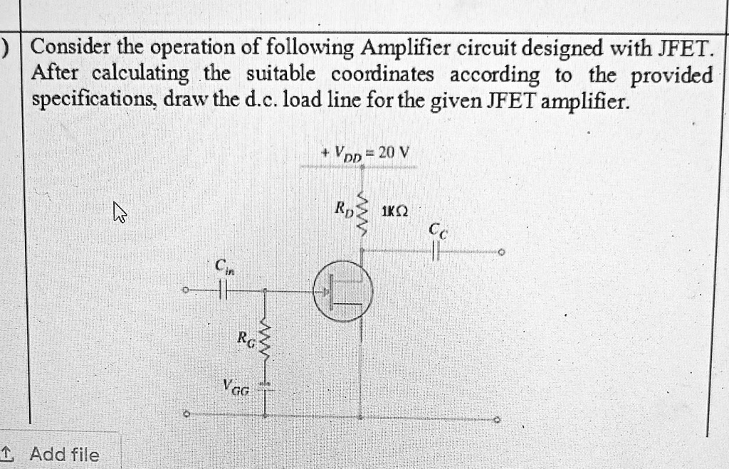 SOLVED Consider the operation of following Amplifier circuit designed