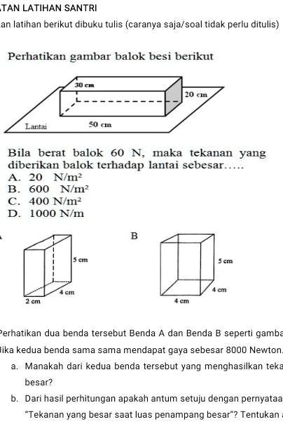 SOLVED: Bantuin Oi Soal Fisika Kelas VIII TAN LATIHAN SANTRI An Latihan ...