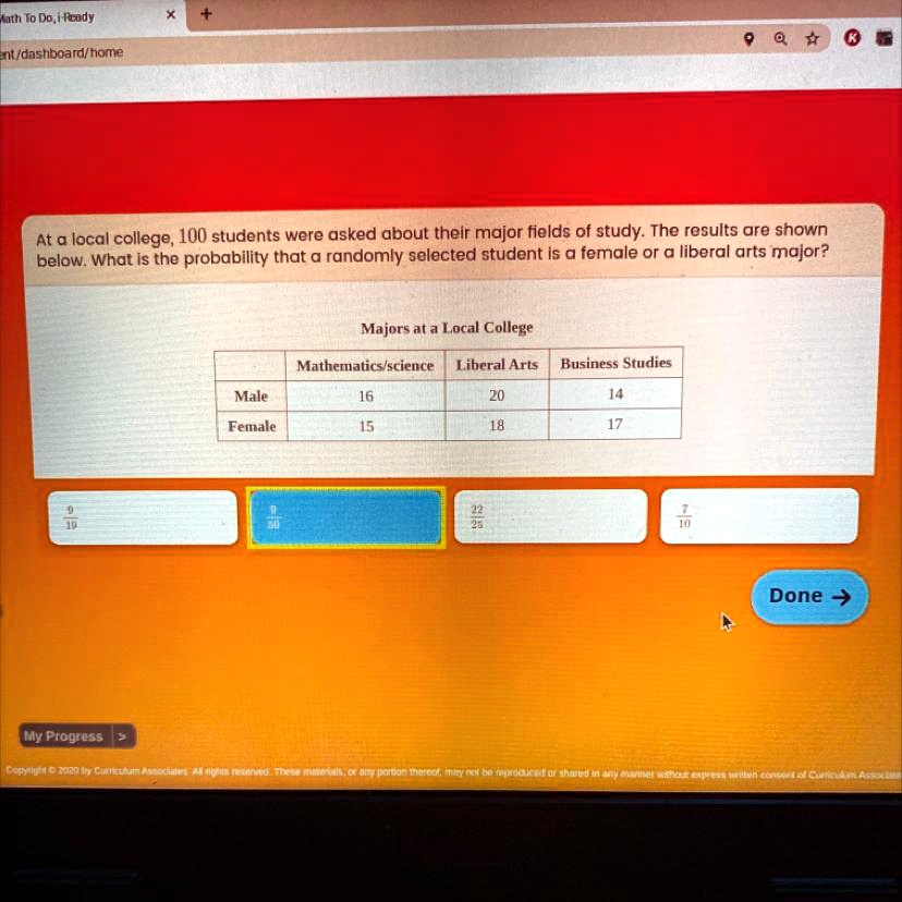solved-at-a-local-college-100-students-were-asked-about-their-major