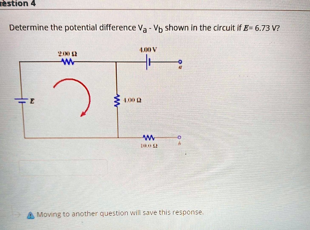 SOLVED Question 4 Determine the potential difference Va Vb shown in