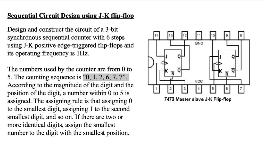 SOLVED: Sequential Circuit Design Using J-K Flip-flop Design And ...