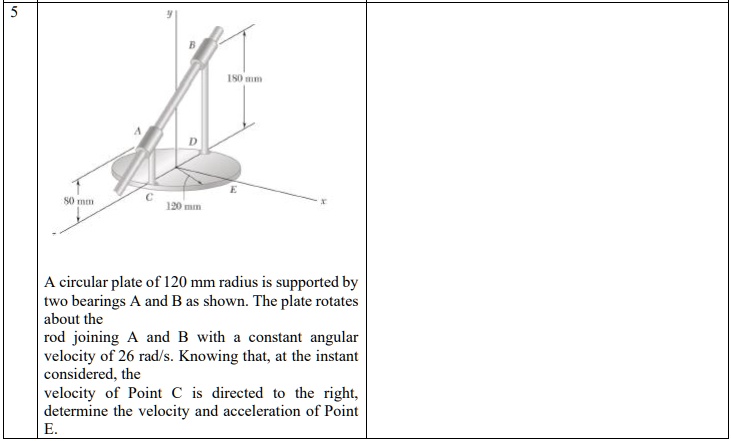 SOLVED: eu circular plate of 120 mm radius is supported by [Wo bearings ...