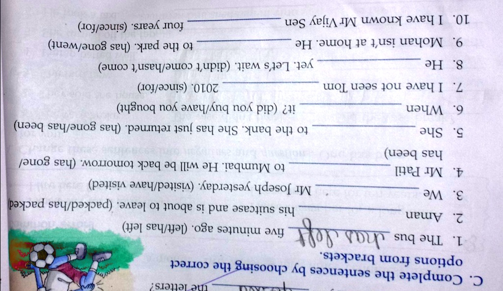 complete the sentence by shoosing the correct option 67845