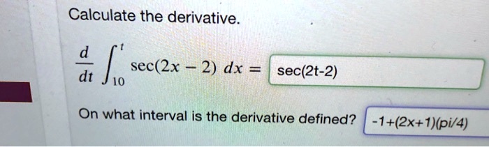 derivative of sec 2 x dx