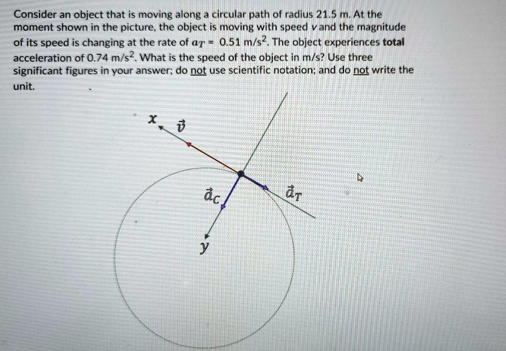 Object Following Circular Path SOLVED: Consider an object that is moving along a circular path of ...