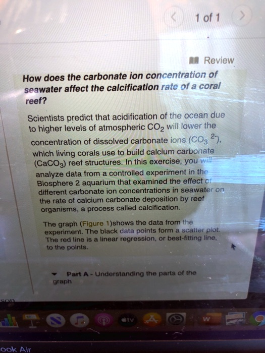 SOLVED 1 0f 1 Review How does the carbonate ion concentration of