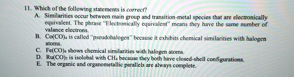 SOLVED: Which of the following Statemenis corlec Similarities occur ...