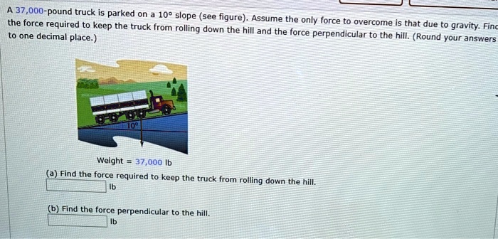 SOLVED: A 37,000-pound Truck Is Parked On A 109 Slope ' (see Figure ...