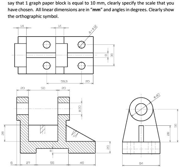 Solved: Create An Isometric Drawing Of The Two Orthographic Projections 