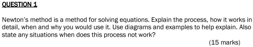 Solved Please Help This Newton Method Thanks Question1 Newtons