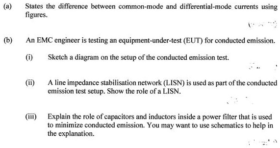 SOLVED: Texts: (a) States the difference between common-mode and ...