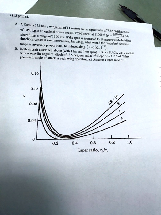 SOLVED 315 points A. A Cessna 172 has a wingspan of 11 meters and an