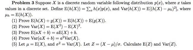 Problem 3 Suppose X Is Discrete Random Variable Follow Itprospt
