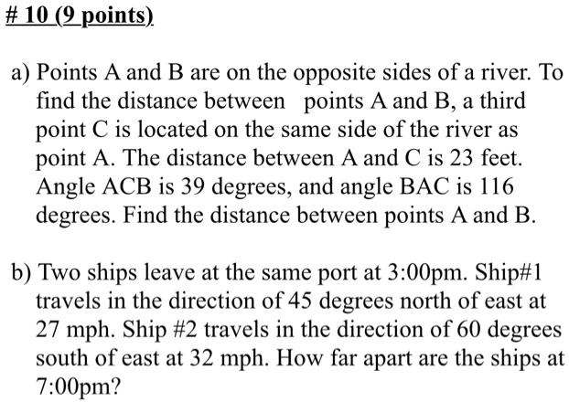 SOLVED: #1(9 Points) Points A And B Are On The Opposite Sides Of A ...