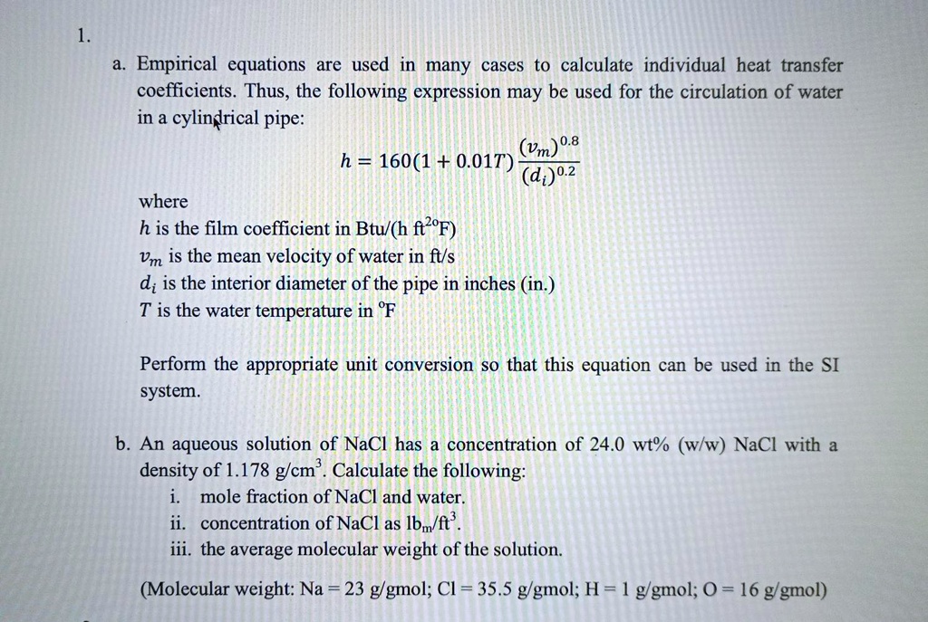 Molecular weight hotsell unit conversion