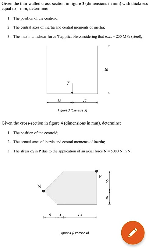 SOLVED: Given the thin-walled cross-section in figure (dimensions in mm ...