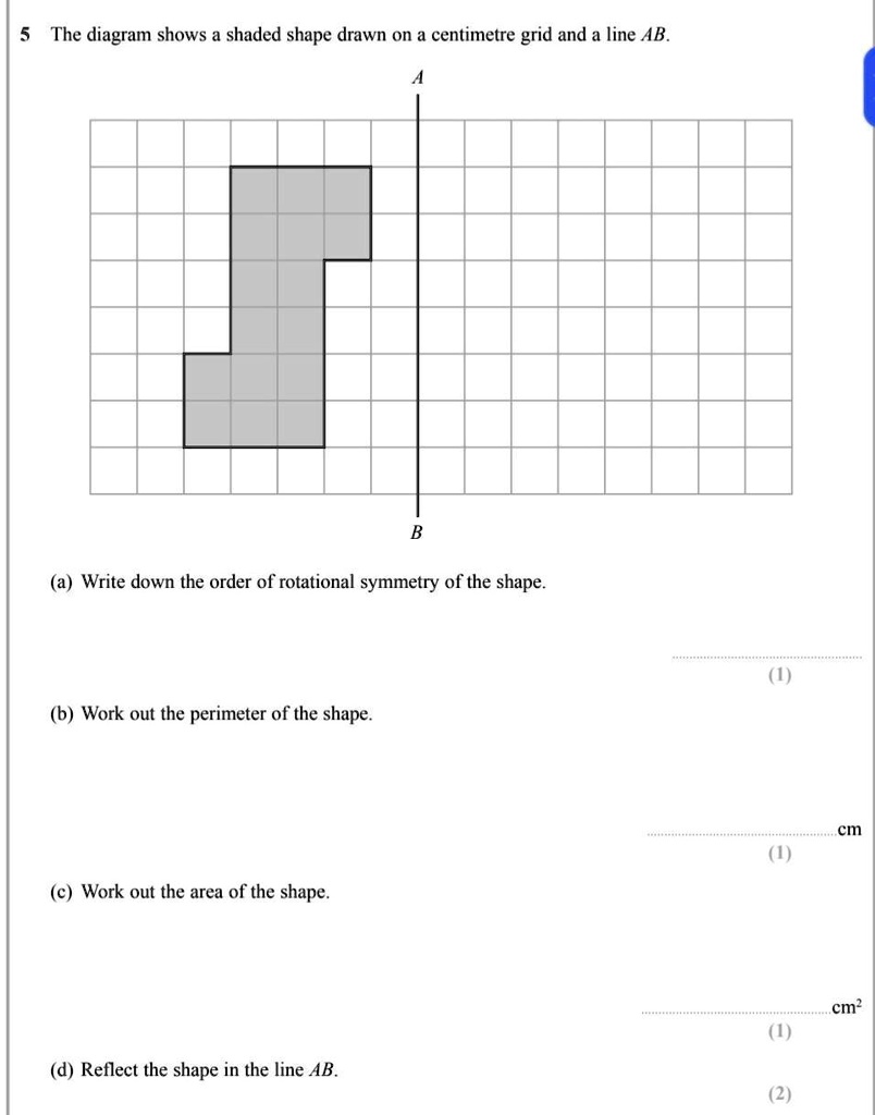 SOLVED: Please help. Urgent. The diagram shows a shaded shape drawn on ...