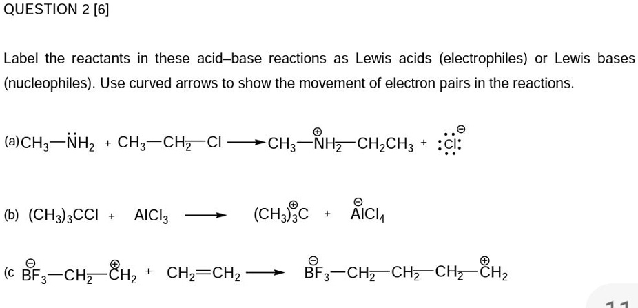 Säure Base Reaktionen übungen SOLVED: QUESTION 2 [6] Label the reactants in these acid-base reactions