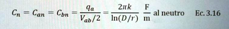 SOLVED: A three-phase 60 Hz line has a flat horizontal spacing. The ...
