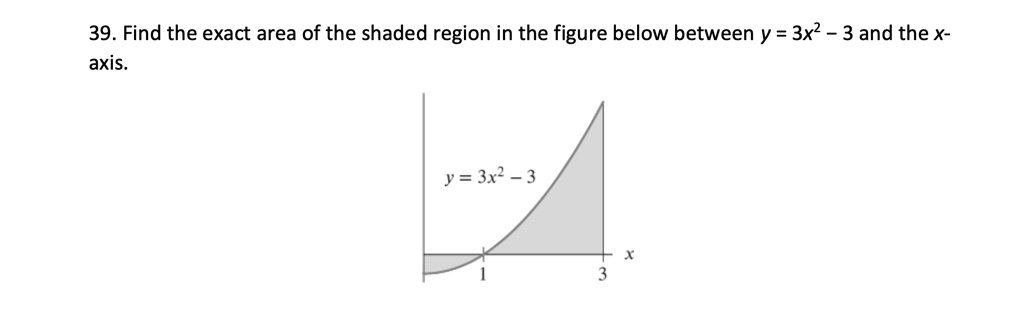 SOLVED: 39. Find the exact area of the shaded region in the figure ...