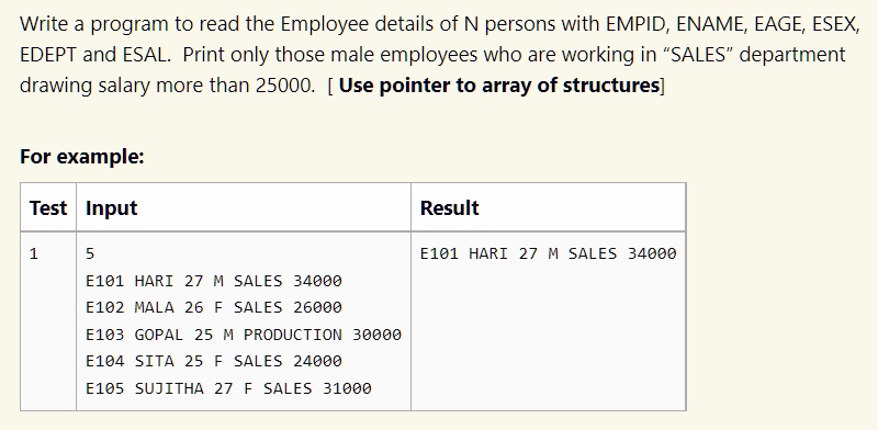 VIDEO solution: Write a program to read the Employee details of N ...