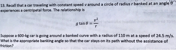 Amazing A 600 Kg Car Is Going Around A Banked Curve Abstract for Mobile Amazing A 600 Kg Car Is Going Around A Banked Curve Abstract for Mobile