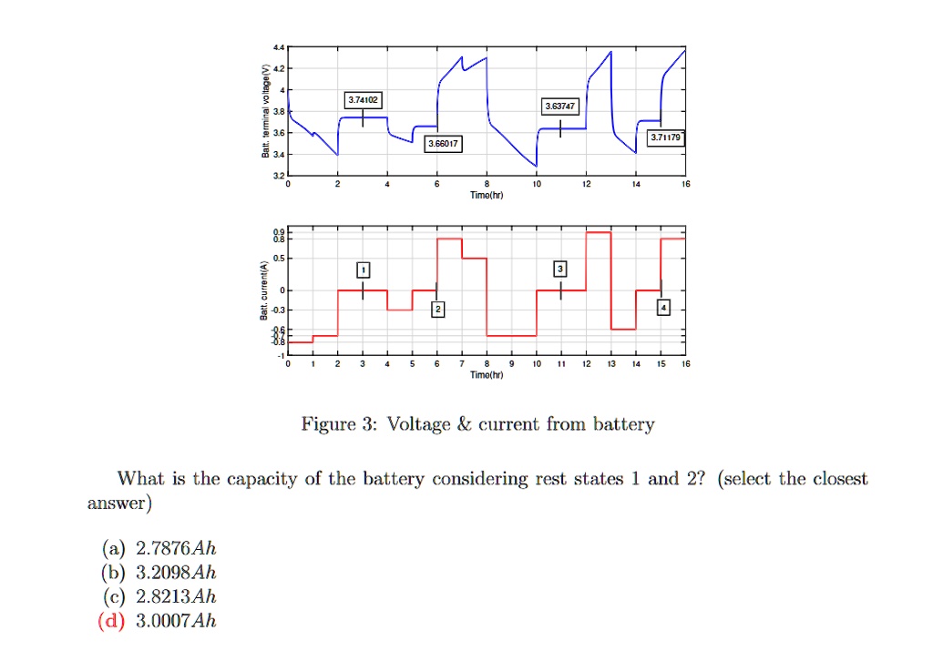 SOLVED: An experiment for capacity estimation was performed and the ...
