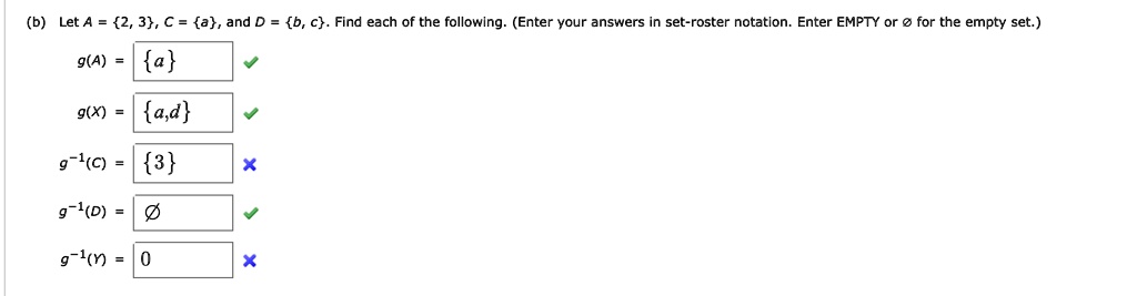 b let a 2 3 c a and d b c find each of the followlng enter vour answers ...