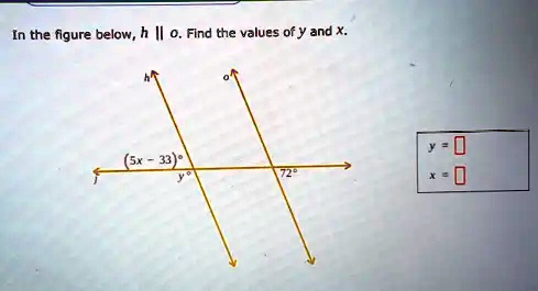 SOLVED: In the figure below Find the values of Y and x