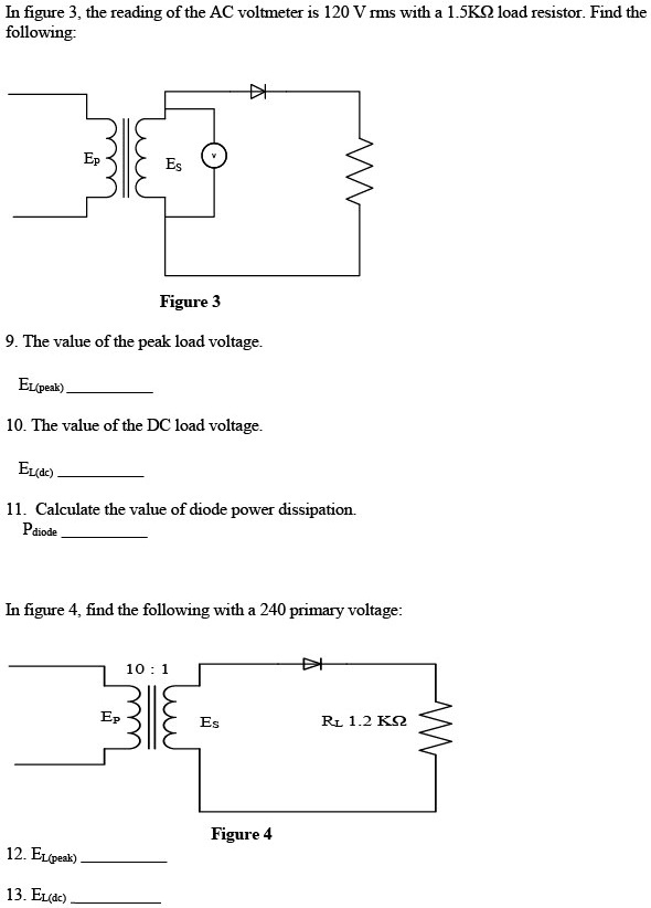 SOLVED Find the following In figure 3, the reading of the AC