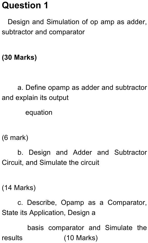 SOLVED Need simulation in LTspice and waveform as well.... Question 1