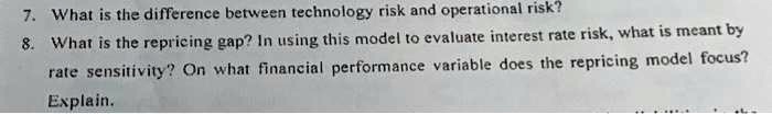 SOLVED: 7. What is the difference between technology risk and ...