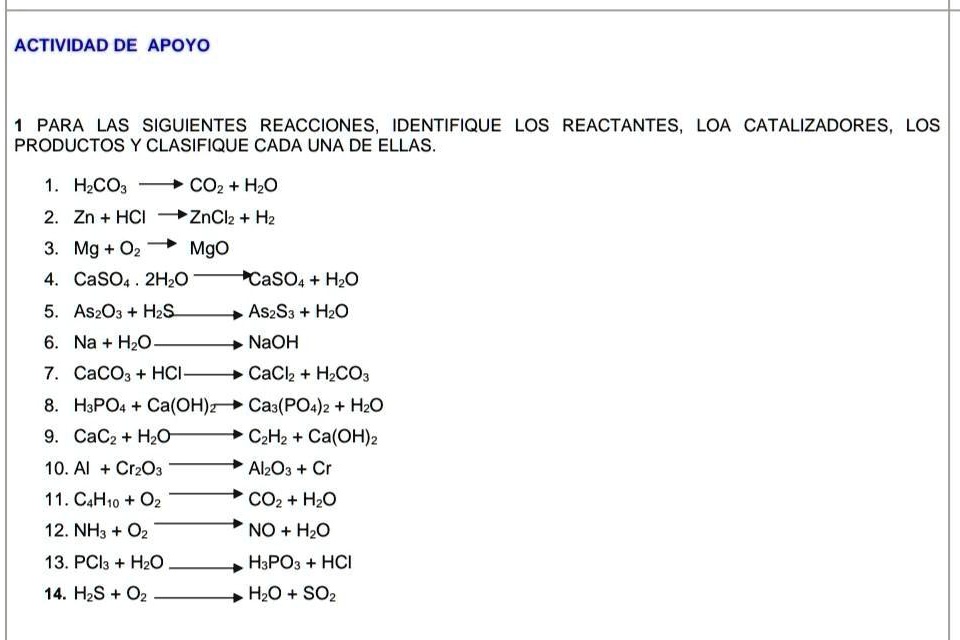 SOLVED: por fa es para hoy necesito ayuda ACTIVIDAD DE APOYO PARA LAS ...