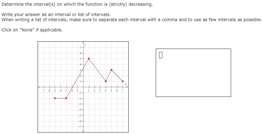 Determine the interval(s) on which the function is...
