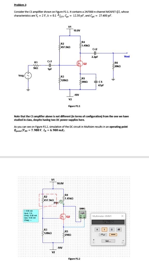 SOLVED Given what we have done in class 1. Find the amplifier's