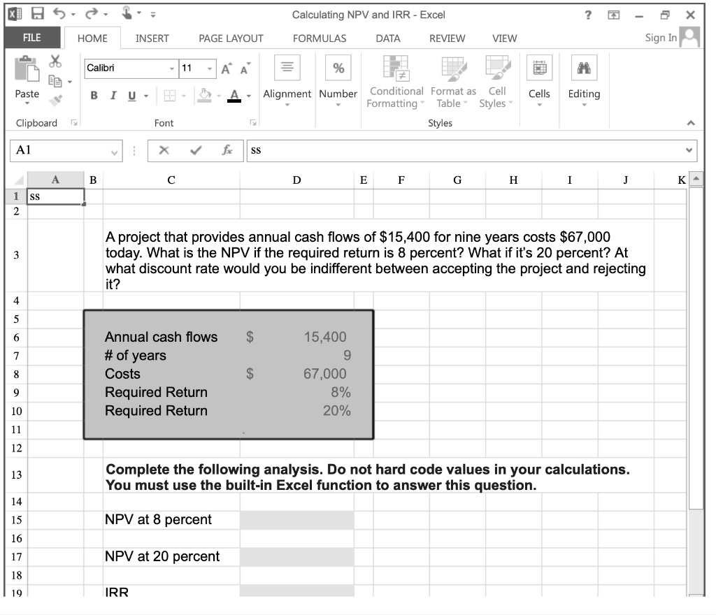 solved-calculating-npv-and-irr-in-excel-file-home-insert-page-layout