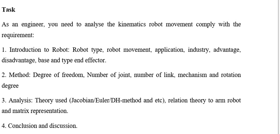 Robot Movement Llr Java Program Question Paper Task As an engineer, you need to analyse the kinematics robot movement ...