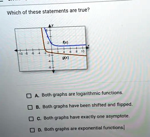 which of these statements are true both graphs are logarithmic ...