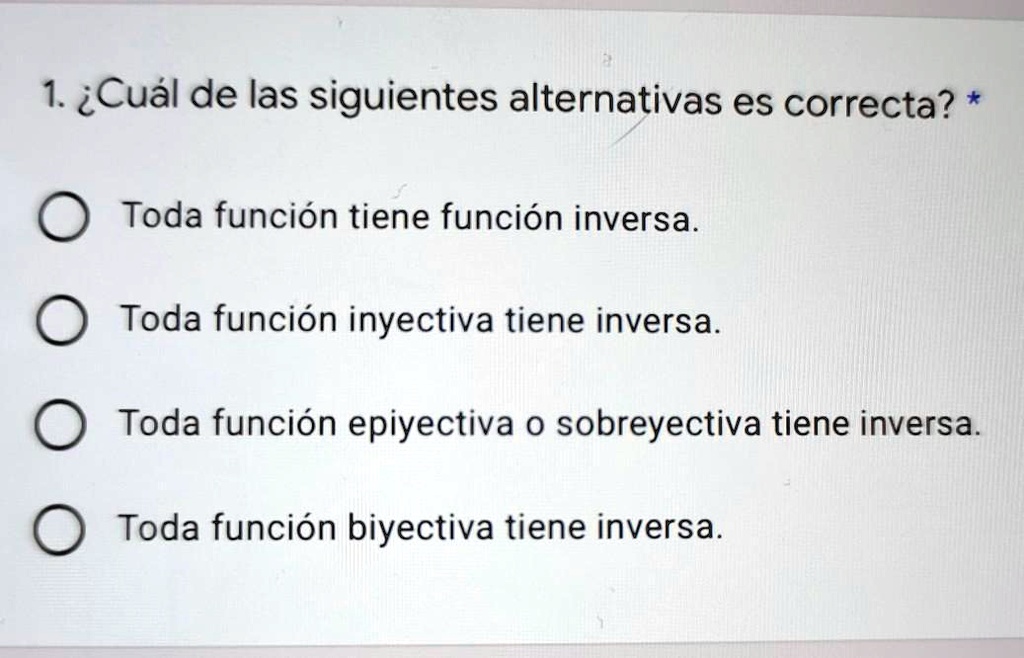SOLVED: cual de las siguientes es correcta? 1 zCuál de las siguientes