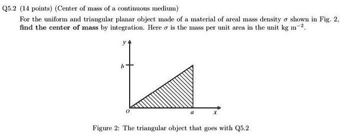 SOLVED: Q5.214 points)(Center of mass of a continuous medium For the ...