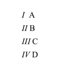 i a ii b iii c iv d 16423