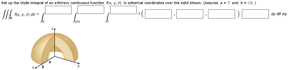 SOLVED: ' set up the triple integral of an arbitrary continuous ...
