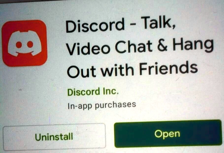 Discord - Talk,
Video Chat     Hang
Out with Friends
Discord Inc.
In-app purchases
Uninstall
Open