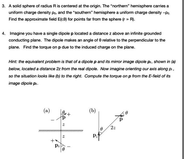 SOLVED: A solid sphere of radius R is centered at the origin. The ...