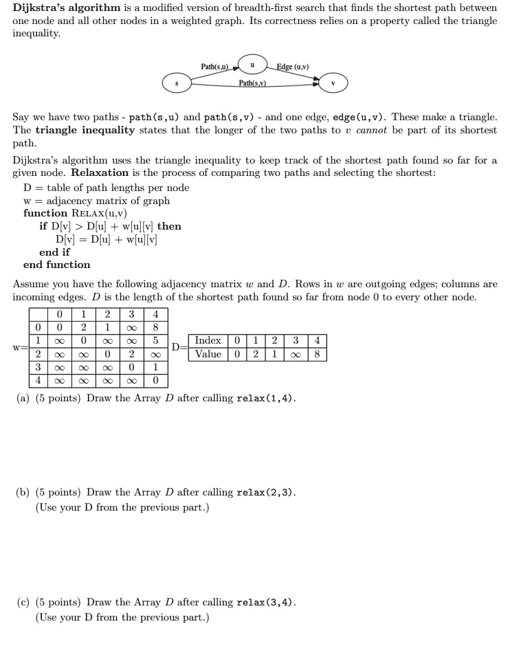 SOLVED: Dijkstra's algorithm is a modified version of breadth-first ...