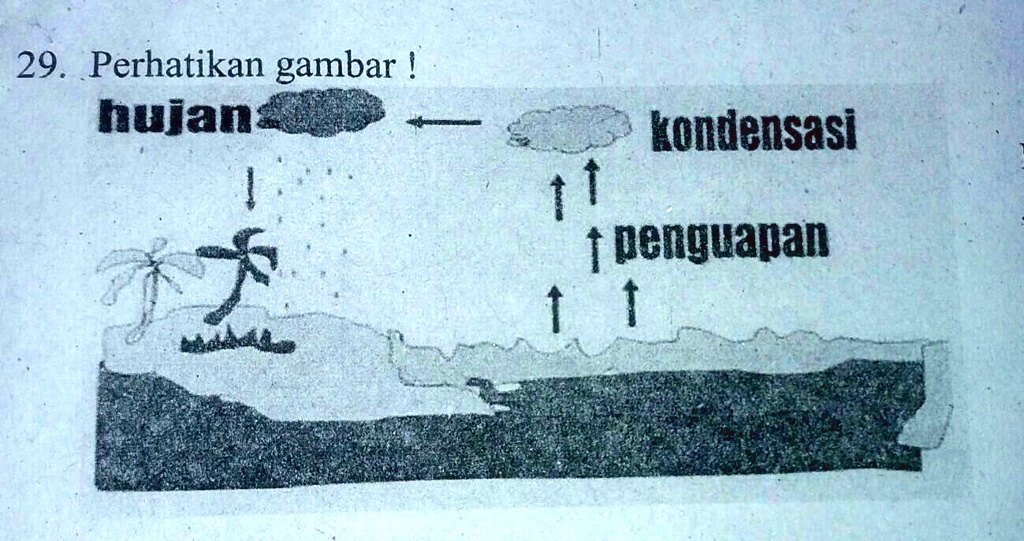 SOLVED: gambar di samping menunjukkan siklus air a.siklus air pendek b