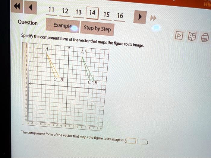 Question Example Step by Step Specify the component form of the vector ...