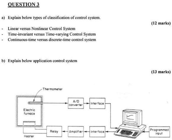 SOLVED: Question 3 a) Explain the types of classification of control ...